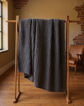 Waffle-Knit Soft-Pile Throw styled in a warm editorial loft