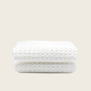 Waffle-Weave Cotton Bath Towel Set