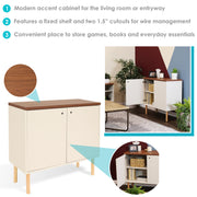 Mid-Century Two-Door Accent Cabinet