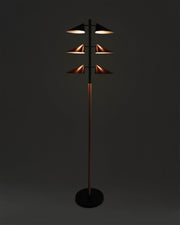 Six-Shade Metal Cone Floor Lamp