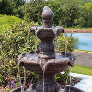 Four-Tier Faux Stone Outdoor Fountain