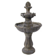 Solar Two-Tier Pineapple Garden Fountain