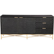 Honeycomb Textured Wood TV Console