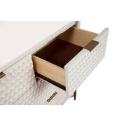 Honeycomb Textured Wood TV Console
