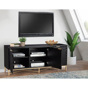 Honeycomb Textured Wood TV Console