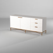 Honeycomb Textured Wood TV Console