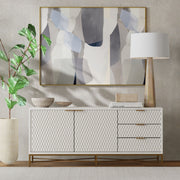 Honeycomb Textured Wood TV Console
