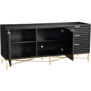 Honeycomb Textured Wood TV Console
