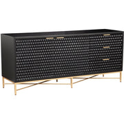 Honeycomb Textured Wood TV Console