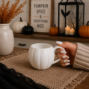Pumpkin-Shaped Ceramic Coffee Mug