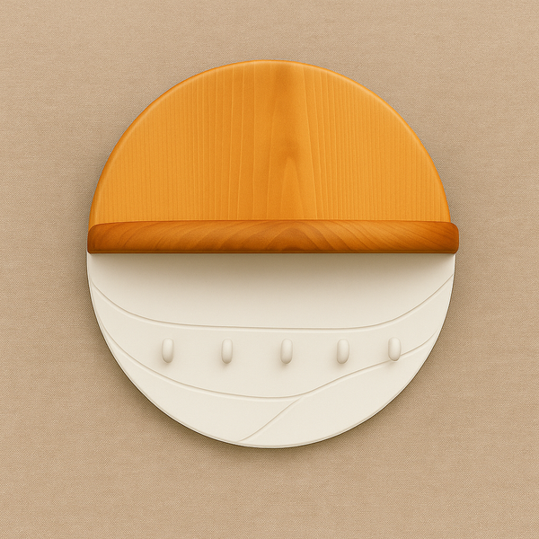 Wood-Grain Wall Key Holder with Shelf