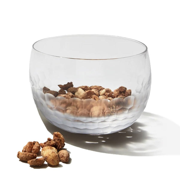 Hand-Etched Crystal Glass Bowl