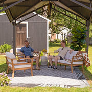 Acacia Wood Outdoor Conversation Set