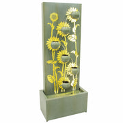 Galvanized Steel Sunflower Panel Fountain