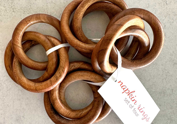 Turned Wood Bangle Napkin Rings