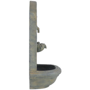Polystone Shell-Spout Outdoor Wall Fountain