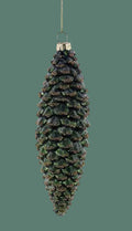 Green & Gold Glass Pinecone Ornament