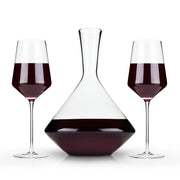 Angled Crystal Bordeaux Decanter Set
