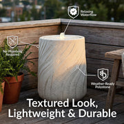 Spiral-Textured Polystone Outdoor Fountain