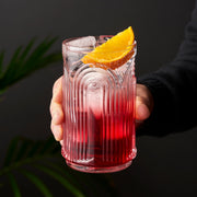 Arch-Pressed Crystal Highball Glass Set