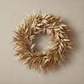 Gold Metallic Leaf Wreath, 24 in