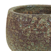 Lava-Glaze Ceramic Round Planter