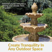 Three-Tier Tulip Outdoor Fountain