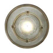 Two-Tier Leaf-Etched Ceramic Fountain
