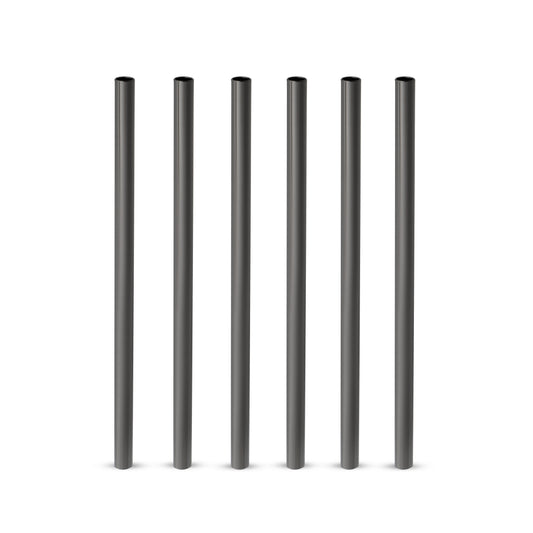 Gunmetal Stainless Steel Cocktail Straws