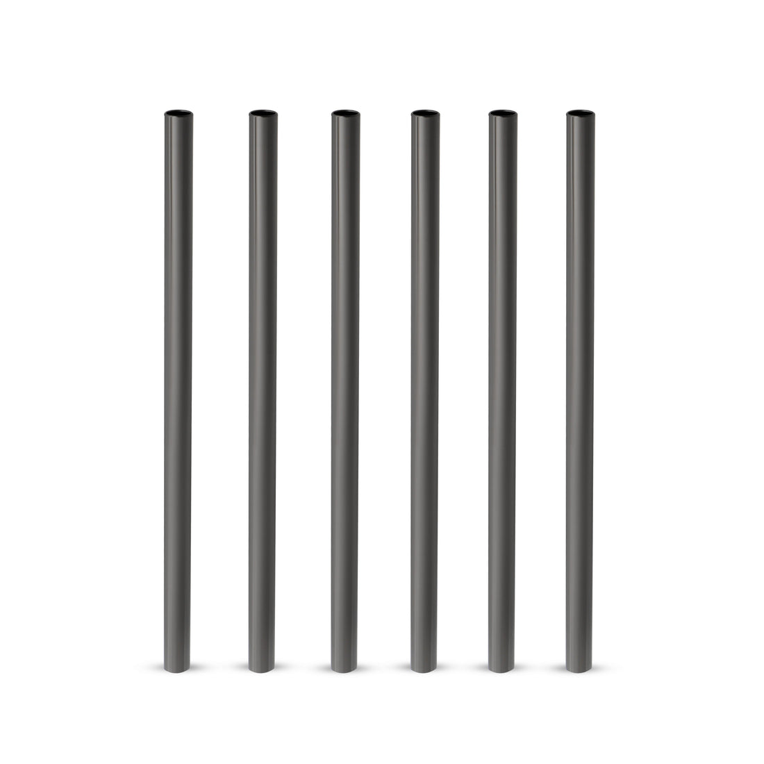Gunmetal Stainless Steel Cocktail Straws