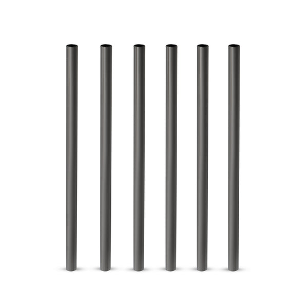 Gunmetal Stainless Steel Cocktail Straws