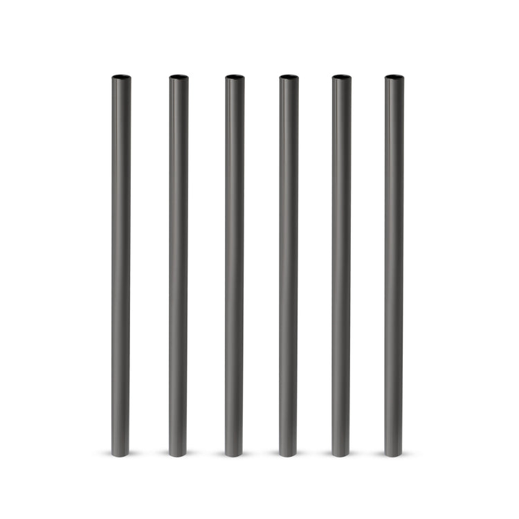 Gunmetal Stainless Steel Cocktail Straws