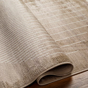 Geometric Mocha Polypropylene Area Rug