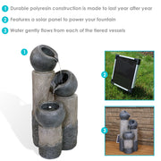 Tiered Cascading Globe Solar Fountain
