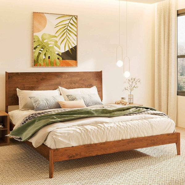 Mid-Century Wood Bed Frame