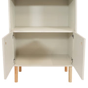 Mid-Century Cabinet Bookshelf with Storage