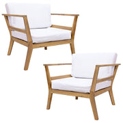 Acacia Wood Outdoor Club Armchair