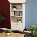 Mid-Century Cabinet Bookshelf with Storage