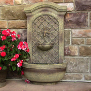 Rosette Leaf Outdoor Wall Fountain